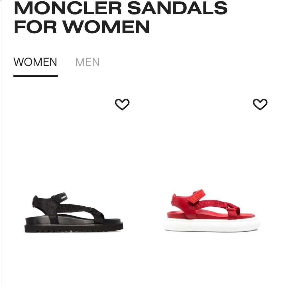 Brand new Moncler red sandals size 38